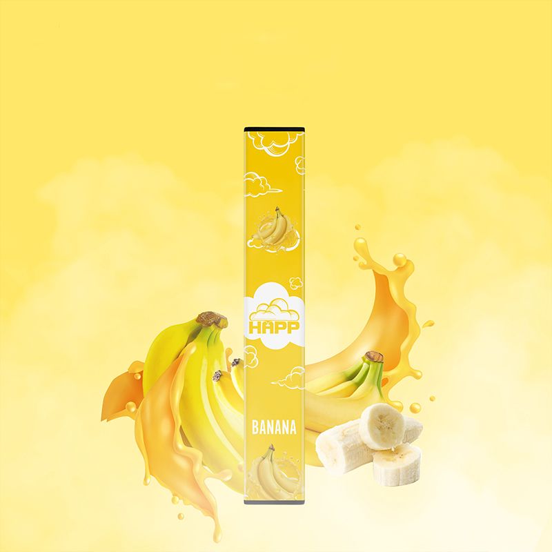 banana,happ, happ600, happ plus, vape, vappe, vaping, shisha, e-shisha, jednorázová cigareta, elektronická cigareta, vodná fajka, shisha vape, vodná cigareta, bez dechtu, bez nikotínu, e-cigarety, e